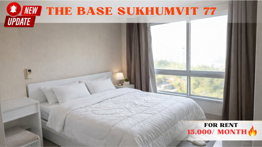 รูปภาพ 🍀🍀Prime condo location🚆For Rent📌The Base SKV 77(Line:@rent2022) Good price & Ready to move in🔖A00509