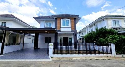 บ้านเดี่ยว กรุงเทพมหานคร : S2987 ขายบ้านเดี่ยว บ้านสวน ร่มเกล้า – สุวรรณภูมิ รีโนเวทใหม่พร้อมอยู่