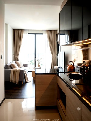 Condos for rent : Condo for Rent near MRT Rama 9 | THE LINE Asoke–Ratchada | Fully Furnished & Move-in Ready | Opposite Fortune Town