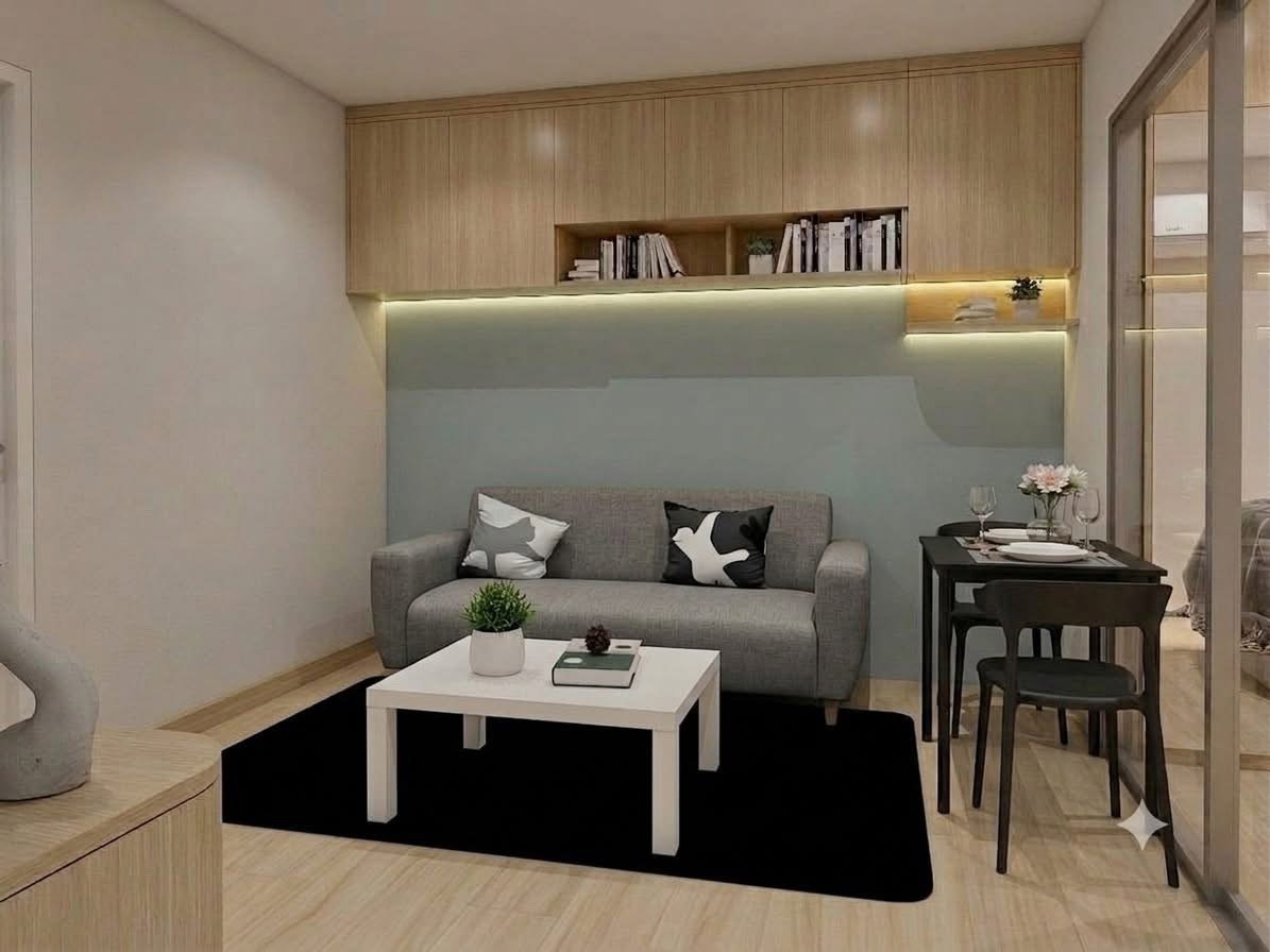 รูป  ห้อง Rare วิวสวน ฟีลบ้าน 🏡 สไตล์ Muji-Scandinavian รีโนเวทใหม่ 100% @The Trust Residence รัชดา-พระราม 3  ใครกำลังมองหาคอนโดแต่งครบพร้อมอยู่ - รูปที่ 12/14