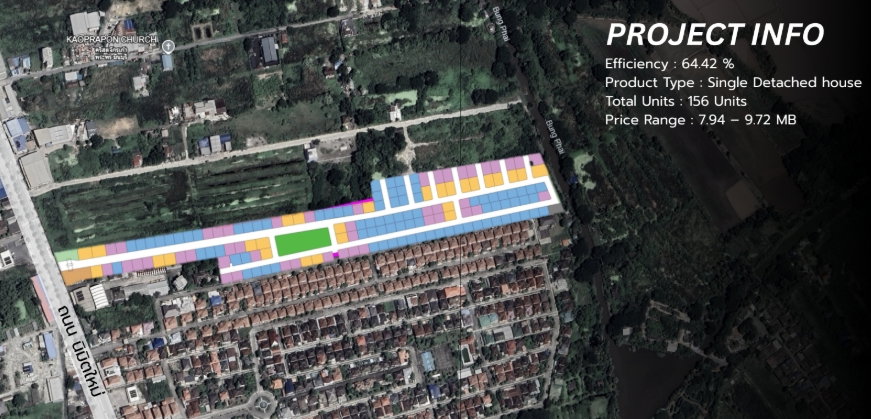 รูป ขายที่ดินนิมิตใหม่ มีนบุรีขนาด 37 ไร่ ผังเมืองสีเหลือง ย.2 เหมาะพัฒนาโครงการบ้านจัดสรร - รูปที่ 3/4