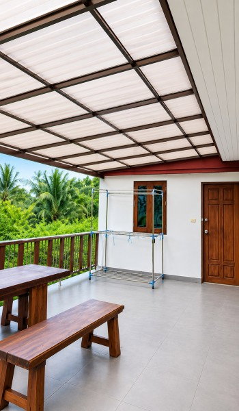 รูป อบต. บางโพธิ์ 1.5กม. สุราษฎร์ธานี ให้เช่า  AIRBNB บนที่ดิน 3 ไร่ คฤหาสน์หรู 3นอน วัดเขาพระอานนท์ 900 ม. เกาะลำพู 4.2 กม. - รูปที่ 6/8