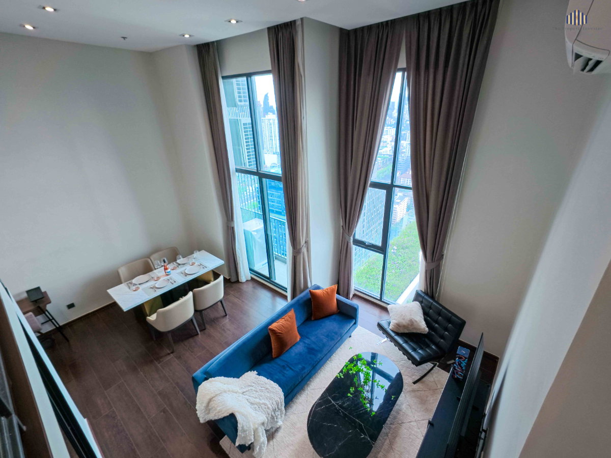 รูป วิวสวน+เมือง Exclusive ห้องเดียวในโครงการ!! ขายคอนโด ซี เอกมัย (C Ekkamai) Loft Studio ห้องมุม เพดานสูง 4.5 เมตร 2 ห้องนอน 68 ตร.ม. ตกแต่งครบ - รูปที่ 4/14