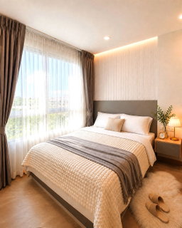 Large 2-bedroom condo, fully furnished, ready to move in. Located on Chaengwattana 13, near the Chaengwattana Government Complex.