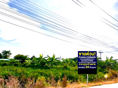 Land for sale Lat Lum Kaeo Pathumthani : Land for Sale on New Ratchaphruek 346 (Soi Koh Kiang) 4+ Rai with Lotus Pond, Resort Style
