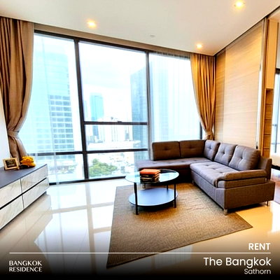 Condos for rent : Rental Condo 🌃 The Bangkok Sathorn, 1BR 61.60 sq.m. 40K 💫 High Floor Unit, Nice View, Near BTS Surasak 