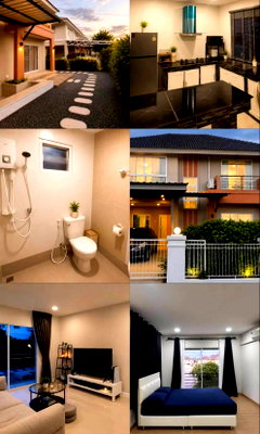 เช่าบ้านเดี่ยว เชียงใหม่ : บ้านเดี่ยว 2 ชั้น พร้อมเฟอร์นิเจอร์ครบ ให้เช่า ในหมู่บ้านกาญกนกวิลล์ 5 สันกำแพง จ.เชียงใหม่ (R1323) T.0946511456
