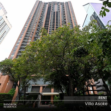 Rental Condo 🌃 Villa Asoke, 1BR 48.66 sq.m. 24K 💚 Available Now, Ready to Move In, Near MRT Phetchaburi