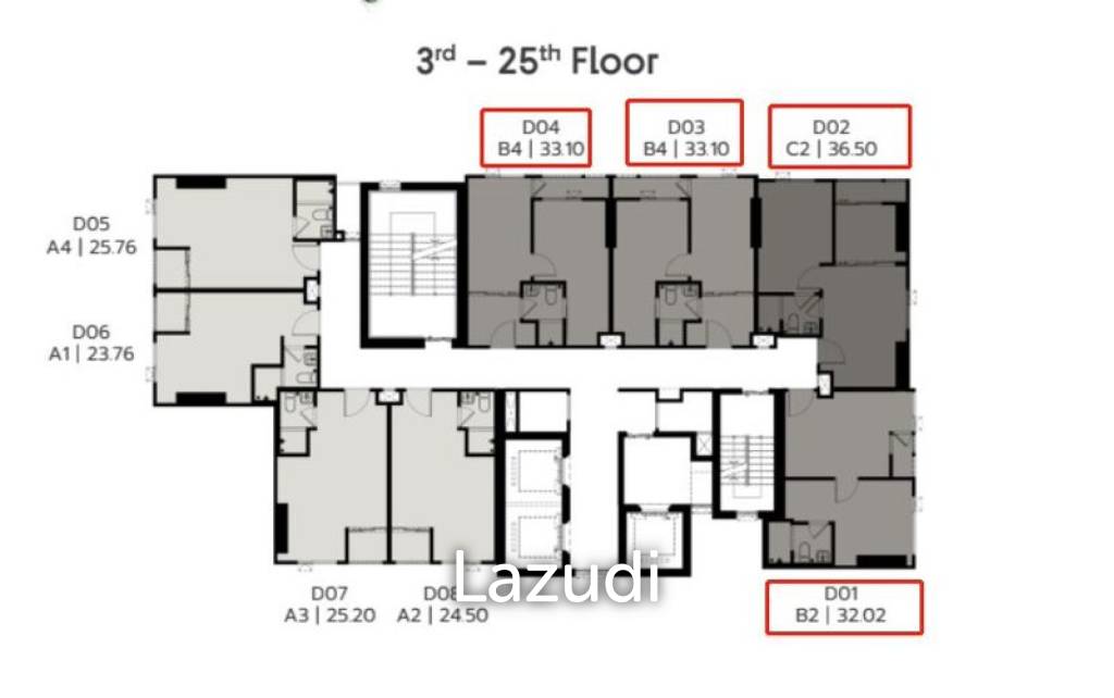 picture 137 sqm 4 Bed Condo on 24th Floor at COBE Ratchada-Rama 9 Huai Khwang - 6/6