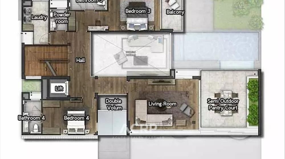 รูป ขายบ้านเดี่ยวหรู 3 ชั้น 5 ห้องนอน พร้อมสระว่ายน้ำส่วนตัว ทำเลรามคำแหง 9 The Gentry พระราม 9 - รูปที่ 3/16