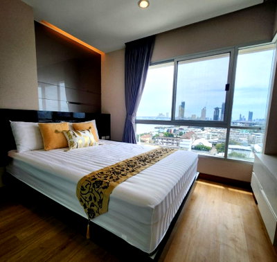 Condos for rent King's College International School Bangkok : 🥳Lumpini Park Riverside - Rama 3. C Building, Fl.14*Washing machine *Near Chao Phraya River💚Line id: @thefirstagent [RAR2607-2590]