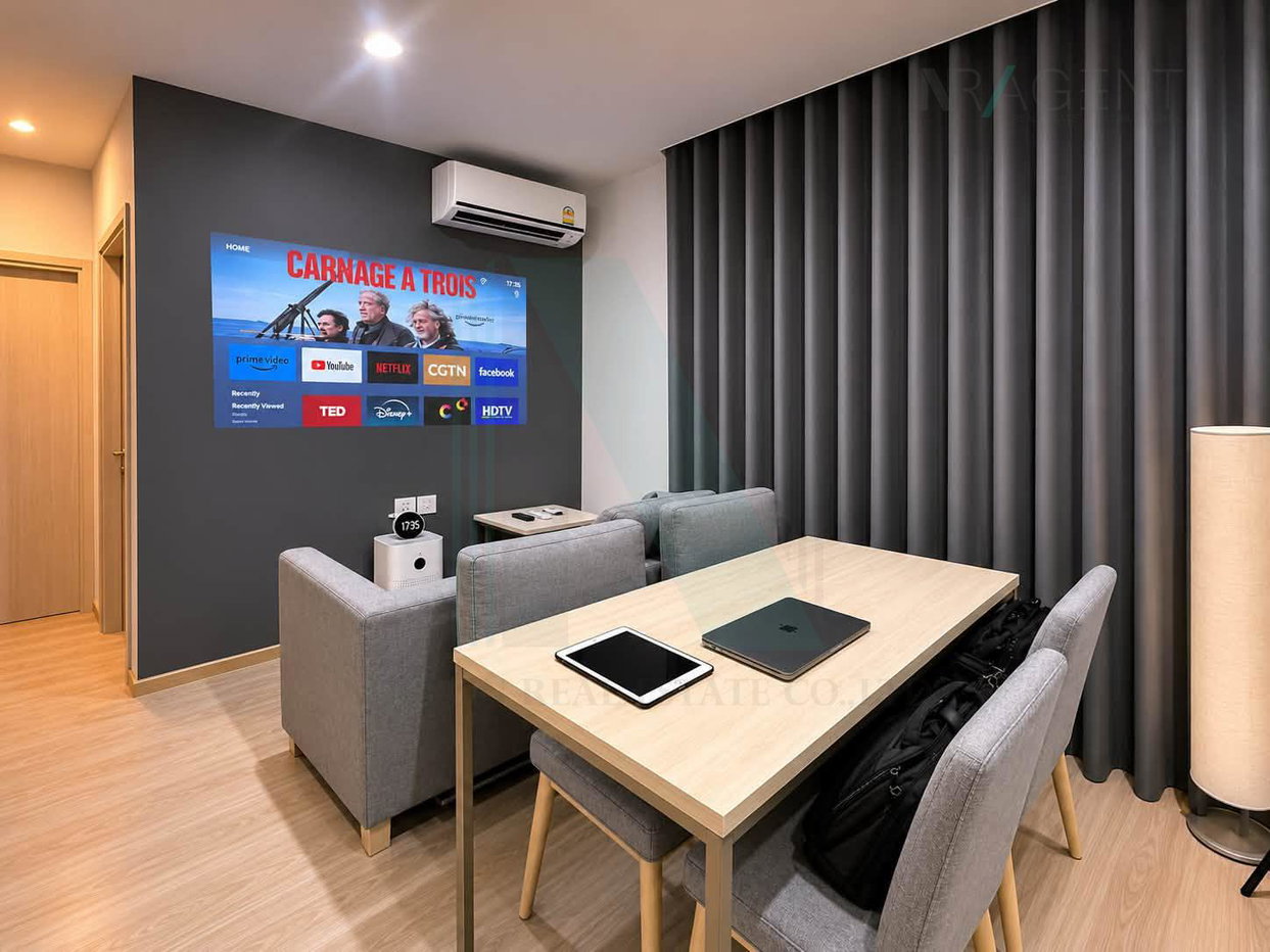 picture ð For Rent Condo NOBLE REVOLVE RATCHADA Building 1, Floor 12,2 bed room, Room size 54 sqm - 6/8