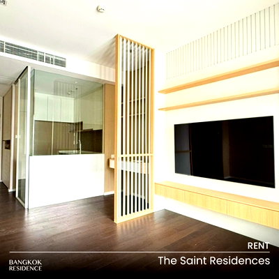 คอนโดให้เช่า : เช่าคอนโด 💎 The Saint Residences 2นอน 64ตร.ม. 33k 💚 ห้องสวย ชั้นสูง ใกล้ MRT พหลโยธิน 