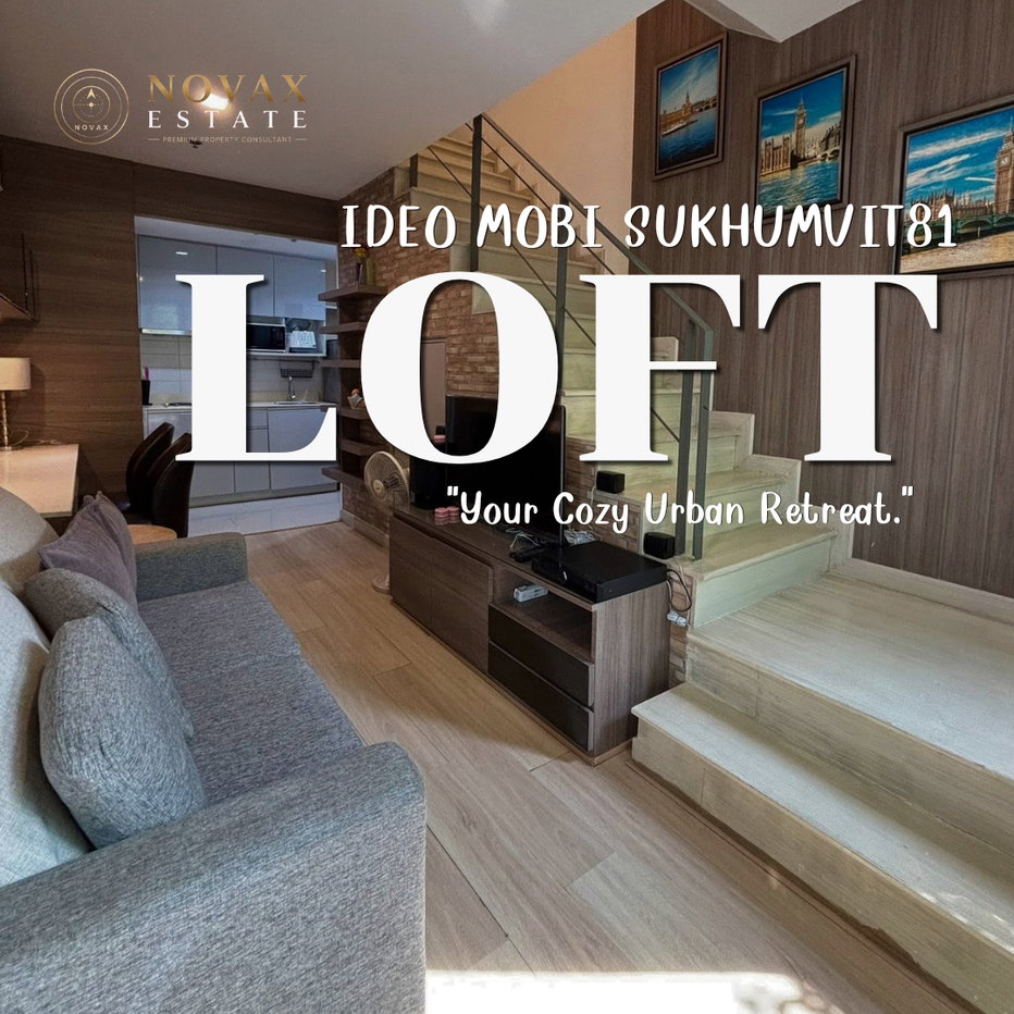 picture ✨ 43 sq.m. Loft-Style Duplex for Rent 🪵  Near BTS On Nut | Ideo Mobi Sukhumvit 81 |  - 1/24