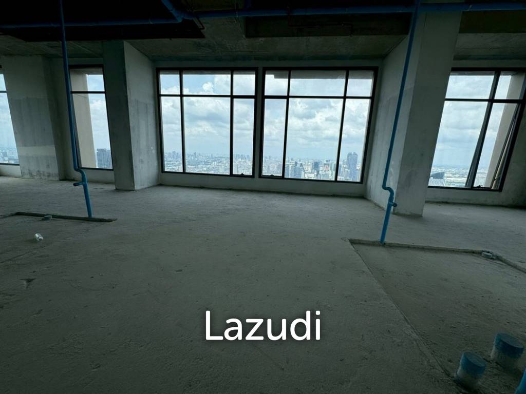 picture 200 sqm high floor condo shell on 54th floor at The ESSE Asoke, Khlong Toei Nuea - 3/8