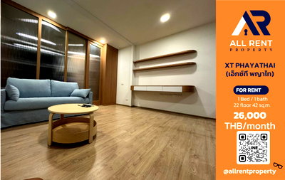 คอนโดให้เช่า : 🔥 XT Phayathai ห้อง 1 Bedroom Plus 42 ตร.ม. ชั้น 22 ใกล้ BTS พญาไท เพียง 26,000 บาท/เดือน ✨ พร้อมเข้าอยู่ 🏙️