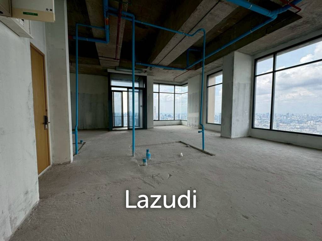 picture 200 sqm high floor condo shell on 54th floor at The ESSE Asoke, Khlong Toei Nuea - 2/8