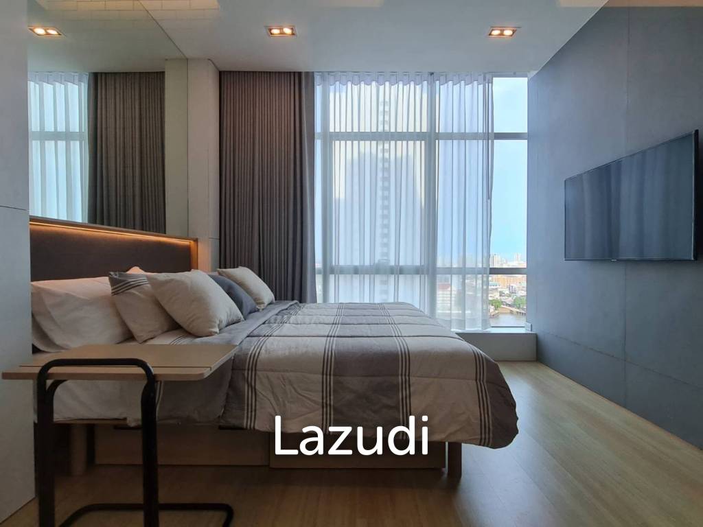 รูป 60 sqm river view condo on 14th floor at Baan Sathorn Chaopraya, Khlong San Bangkok - รูปที่ 15/24