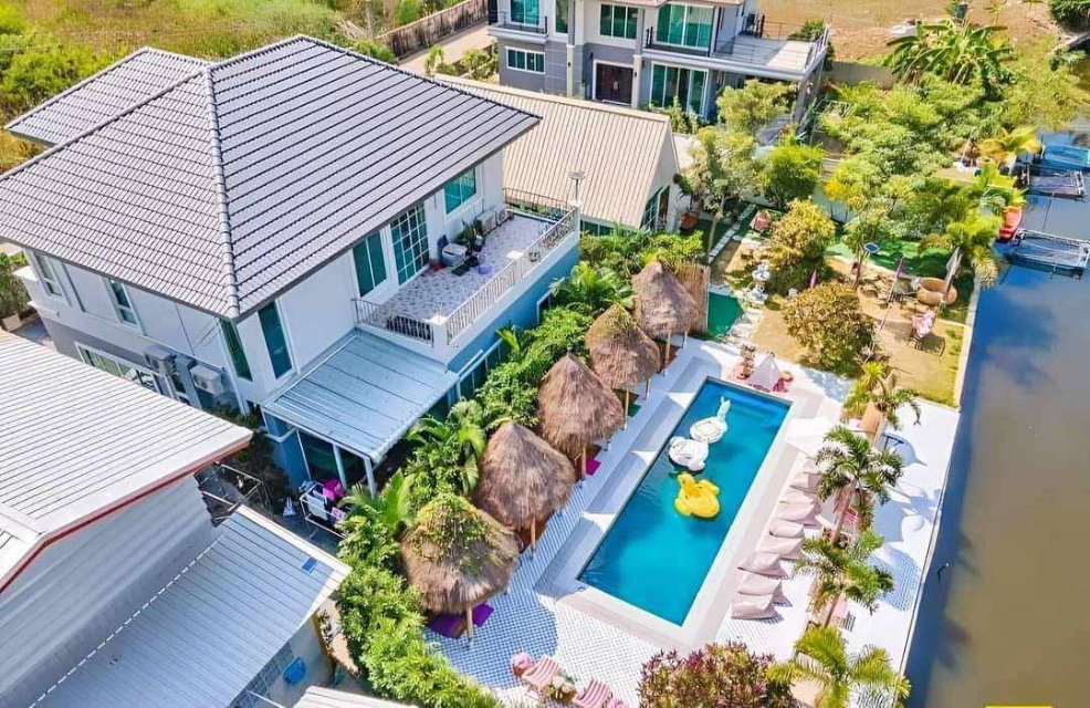 รูป ขาย บ้านเดี่ยวหรูริมทะเลสาบ ใกล้ทางด่วนและเซ็นทรัล เข้าอยู่ได้ทันที (H6921) - รูปที่ 1/20