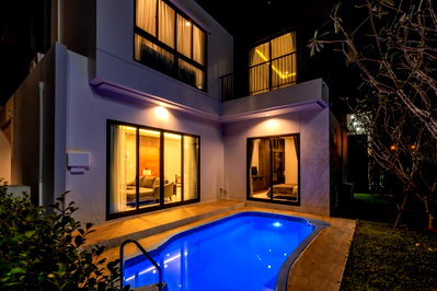 เช่าบ้านเดี่ยว เชียงใหม่ : ให้เช่า PALM SPRINGS PRIVATO Modern Luxury Pool Villa ระดับ Hi-End พร้อมเข้าอยู่ ดีไซน์เรียบหรู เน้นความเป็นส่วนตัว  RH-24