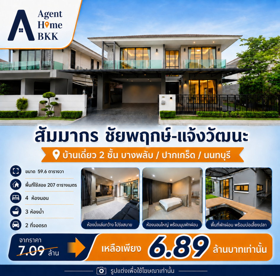 รูป 🏡 บ้านเดี่ยวคุณภาพในสังคมพรีเมียม "สัมมากร ชัยพฤกษ์–แจ้งวัฒนะ" - รูปที่ 1/30