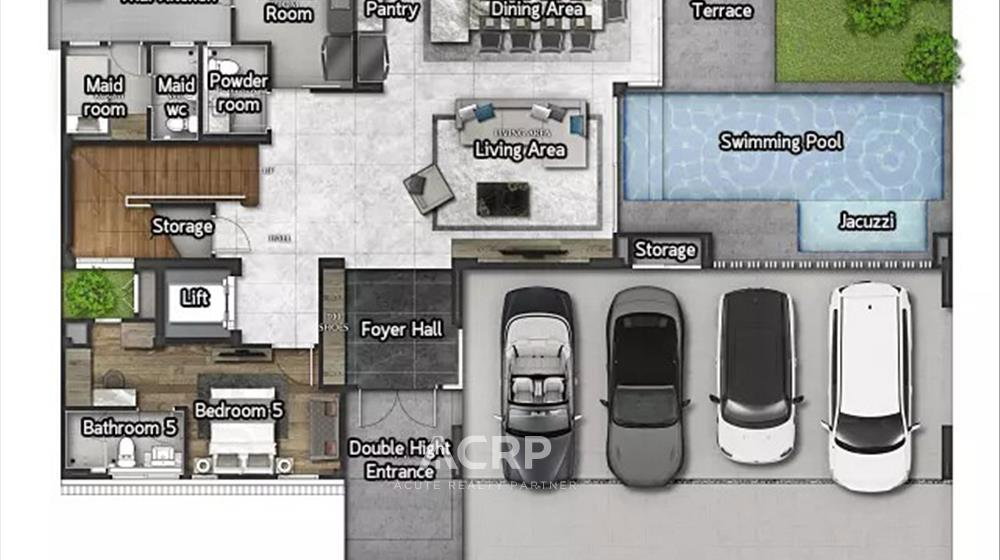 รูป ขายบ้านเดี่ยวหรู 3 ชั้น 5 ห้องนอน พร้อมสระว่ายน้ำส่วนตัว ทำเลรามคำแหง 9 The Gentry พระราม 9 - รูปที่ 2/16