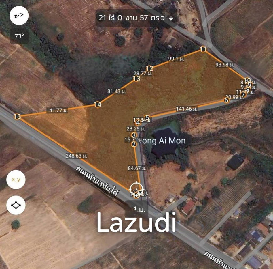picture 33944 sqm land in Thap Tai Hua Hin with main road frontage - 2/2