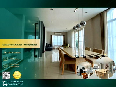 เช่าบ้านเดี่ยว กรุงเทพมหานคร : CD03861 - Casa Grand Onnut - Wongwhaen : BTS Onnut 