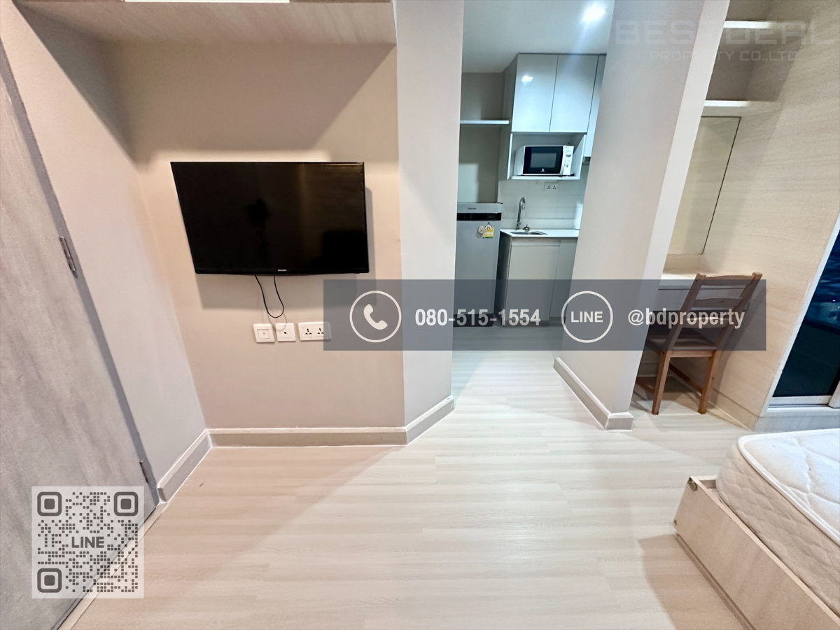 รูป Bestdeal ให้เช่า Studio 22ตรม.ราคา 14,000/เดือนเท่านั้น เฟอร์นิเจอร์และเครื่องใช้ไฟฟ้าครบ “IDEO MOBI RAMA 9” ใกล้MRT และ เซ็นทรัลพระราม 9 เพียง 80 ม. - รูปที่ 8/16