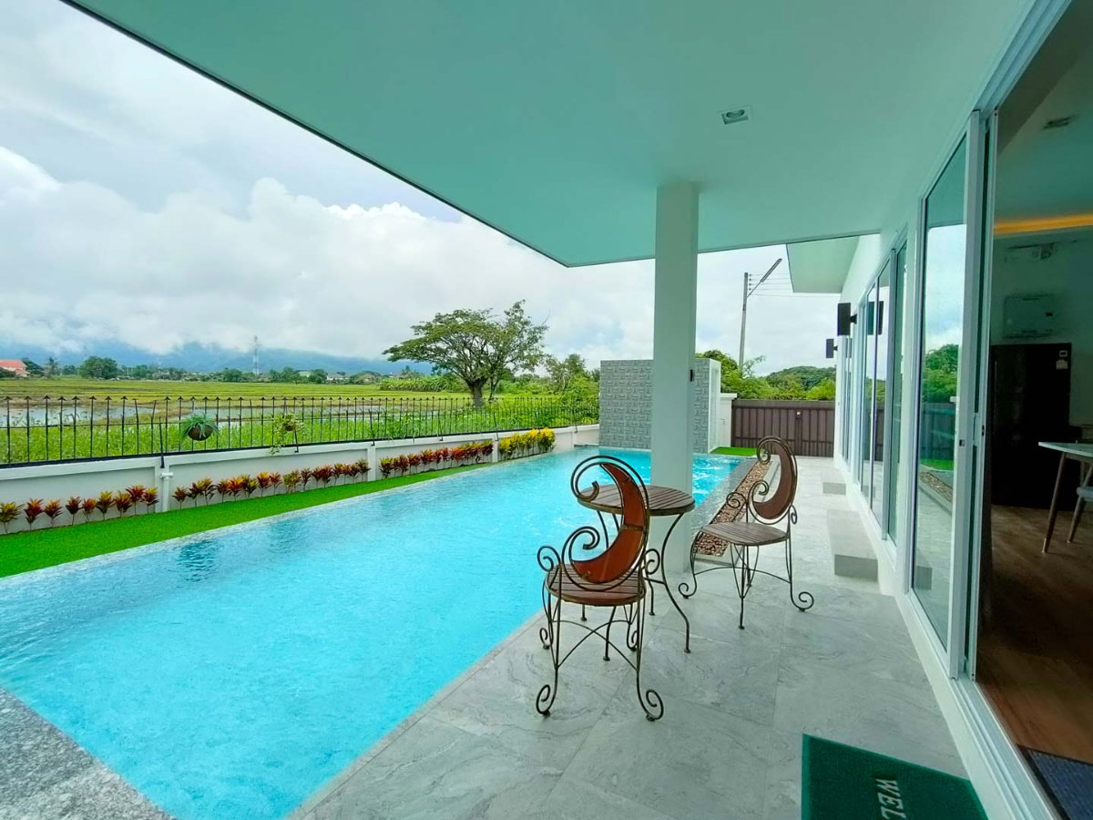รูป ให้เช่า Luxury Pool Villa แม่เหียะ เชียงใหม่ พูลวิลล่า 5 ห้องนอน พร้อมเรือนรับรอง วิวดอยสุเทพและทุ่งนา (EN Available) - รูปที่ 25/29