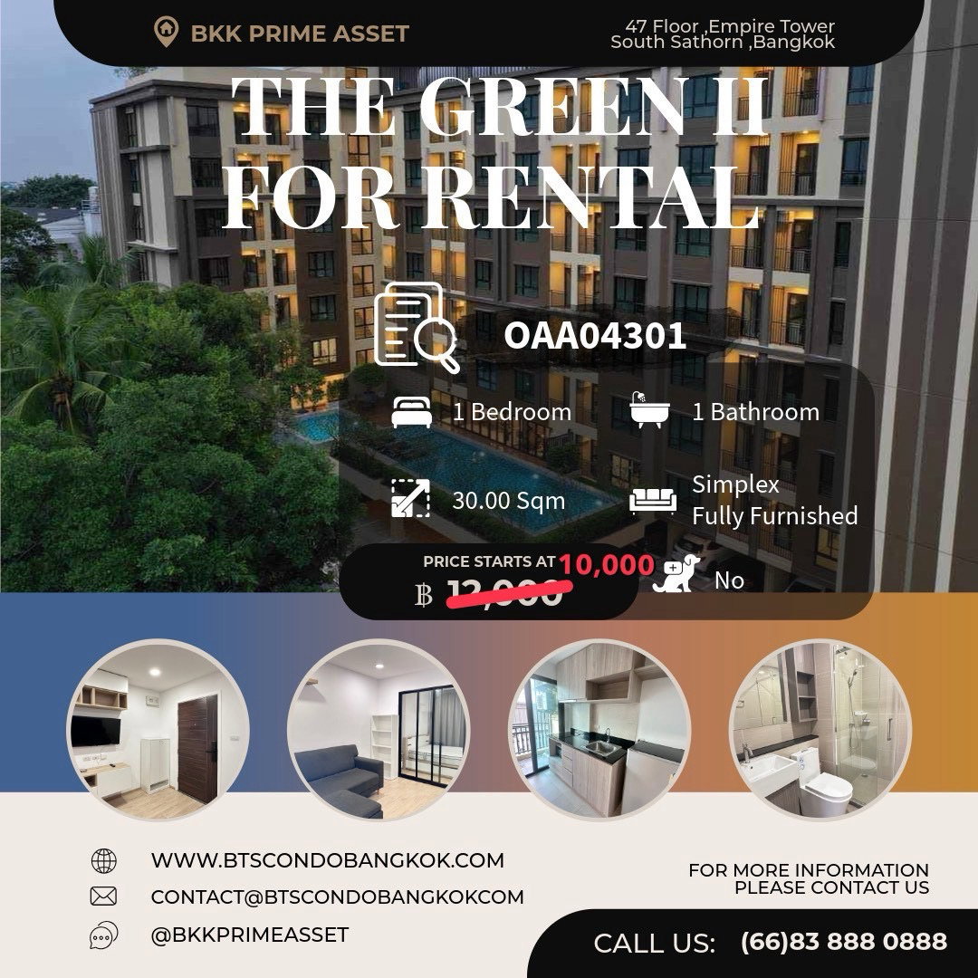 ✅เพียง 5 นาที ถึงบีทีเอสปุณวิถี ใกล้ห้าง ใกล้ตลาด □■ The Green II Sukhumvit 101 1BR 1BH 30 sq.m nice built-in decoration for Rental ■□