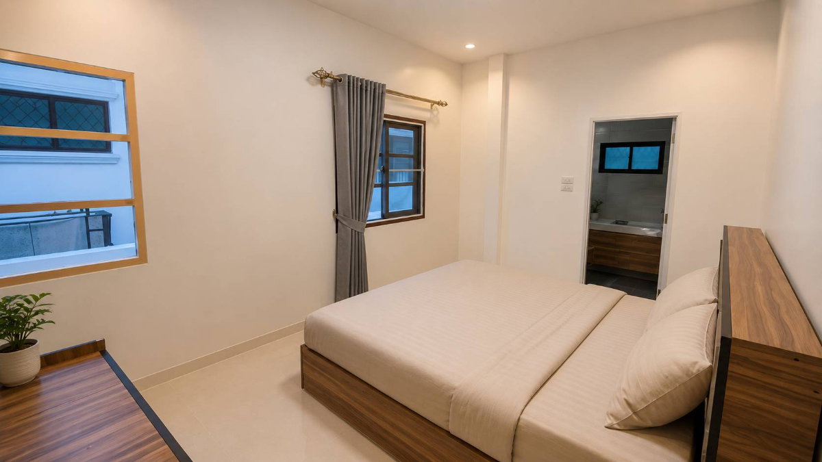 รูป ให้เช่า บ้านเดี่ยวพร้อมอยู่ ทำเลทอง หางดง-แม่เหียะ T.063-6649056 - รูปที่ 6/12