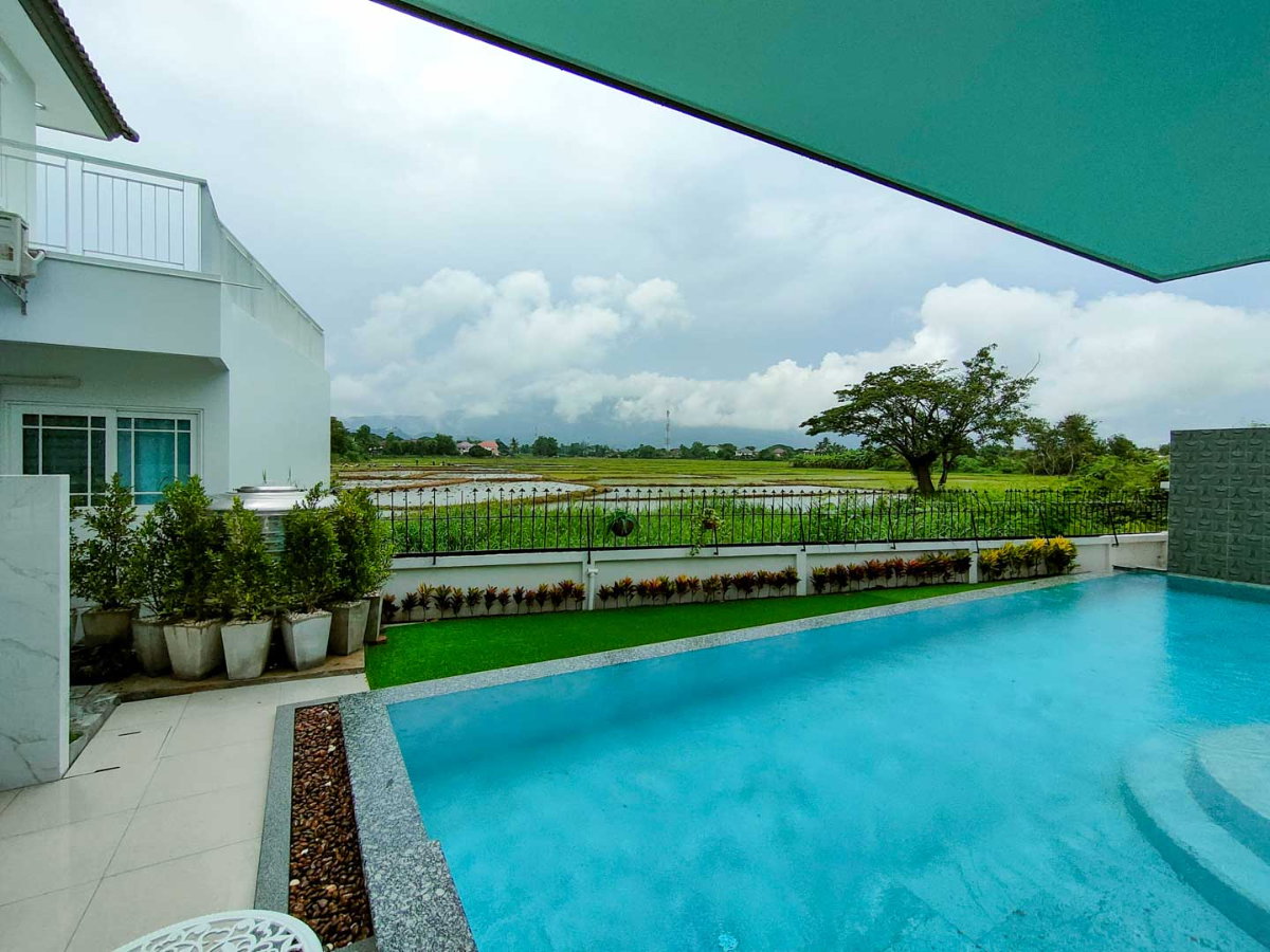 รูป ให้เช่า Luxury Pool Villa แม่เหียะ เชียงใหม่ พูลวิลล่า 5 ห้องนอน พร้อมเรือนรับรอง วิวดอยสุเทพและทุ่งนา (EN Available) - รูปที่ 28/29
