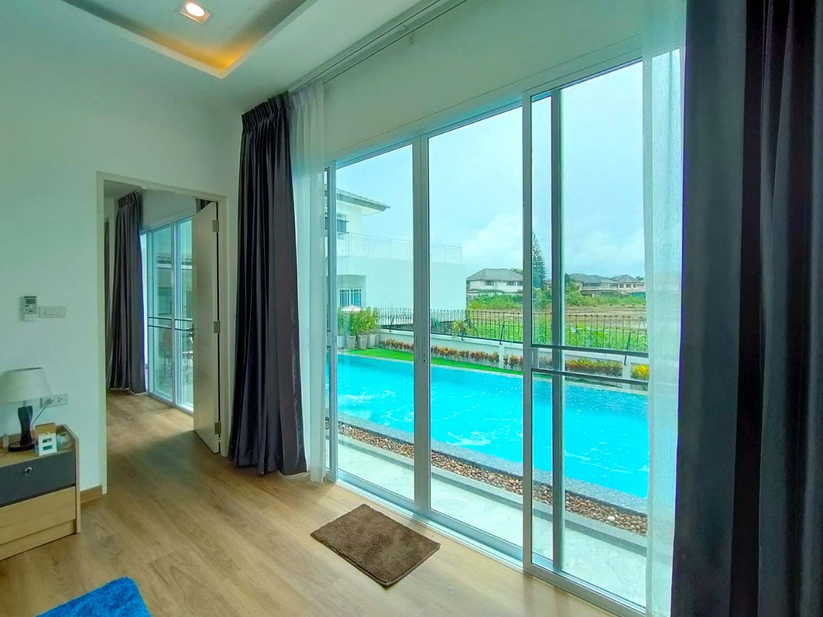 รูป ให้เช่า Luxury Pool Villa แม่เหียะ เชียงใหม่ พูลวิลล่า 5 ห้องนอน พร้อมเรือนรับรอง วิวดอยสุเทพและทุ่งนา (EN Available) - รูปที่ 23/29
