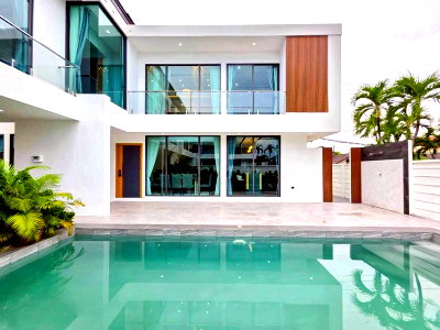 Houses for sale Bang Lamung Chonburi : Newly built detached house with spacious living area, Areeya Village Pattaya.