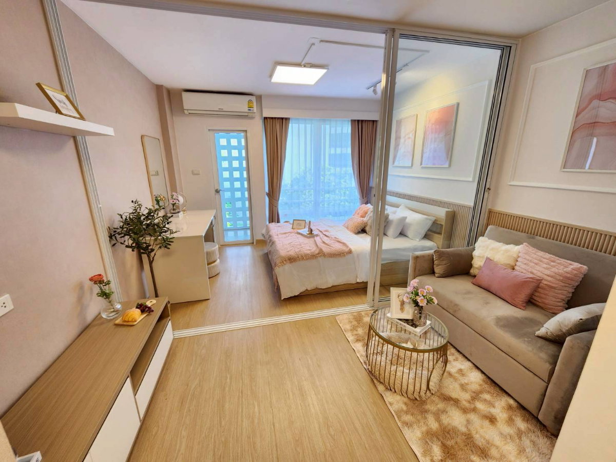 รูป ขายคอนโด I House พระราม9 RCA อาคาร B ตึกเขียว 25.8ตรม. 1ห้องนอน 1รับแขก แต่งใหม่ เฟอร์ใหม่ทั้งห้อง เพียง 1.49 mb - รูปที่ 1/20