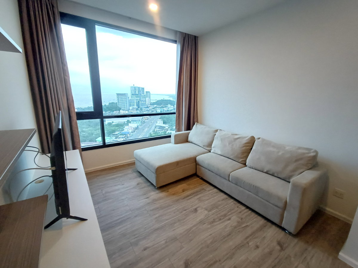 picture For rent KnightsBridge Sriracha 2 bedrooms 28th floor Corner unit Sea view Ready to move in - 41/48