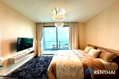 ขายคอนโด : ขายคอนโด The Riviera Jomtien  สตูดิโอวิวทะเล ห้องตกแต่งสวยพร้อมเข้าอยู่