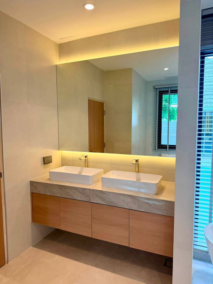 รูป ขายพูลวิลล่าวังตาล สุดหรู ดีไซน์ Modern Luxury เน้นความเรียบง่าย สง่างาม และความเป็นส่วนตัว พร้อมเฟอร์นิเจอร์บิวท์อินและเครื่องใช้ไฟฟ้าครบCP-1 - รูปที่ 13/14