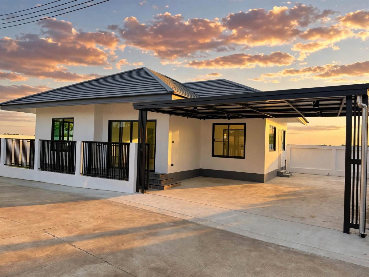 รูป บ้านหลังใหญ่สไตล์ Modern Luxury พิกัด บ้านท่ามะโอ ขัวมุง สารภี เชียงใหม่ - รูปที่ 3/18