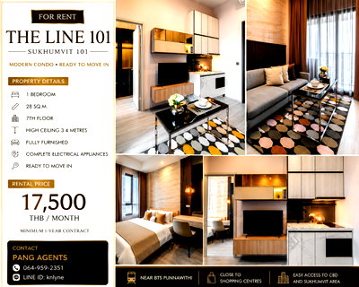 Condos for rent : For Rent | THE LINE Sukhumvit 101  ✨ Modern Living | Ready to Move In