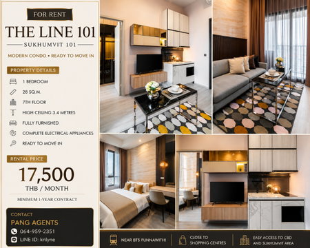 For Rent | THE LINE Sukhumvit 101 ✨ Modern Living | Ready to Move In