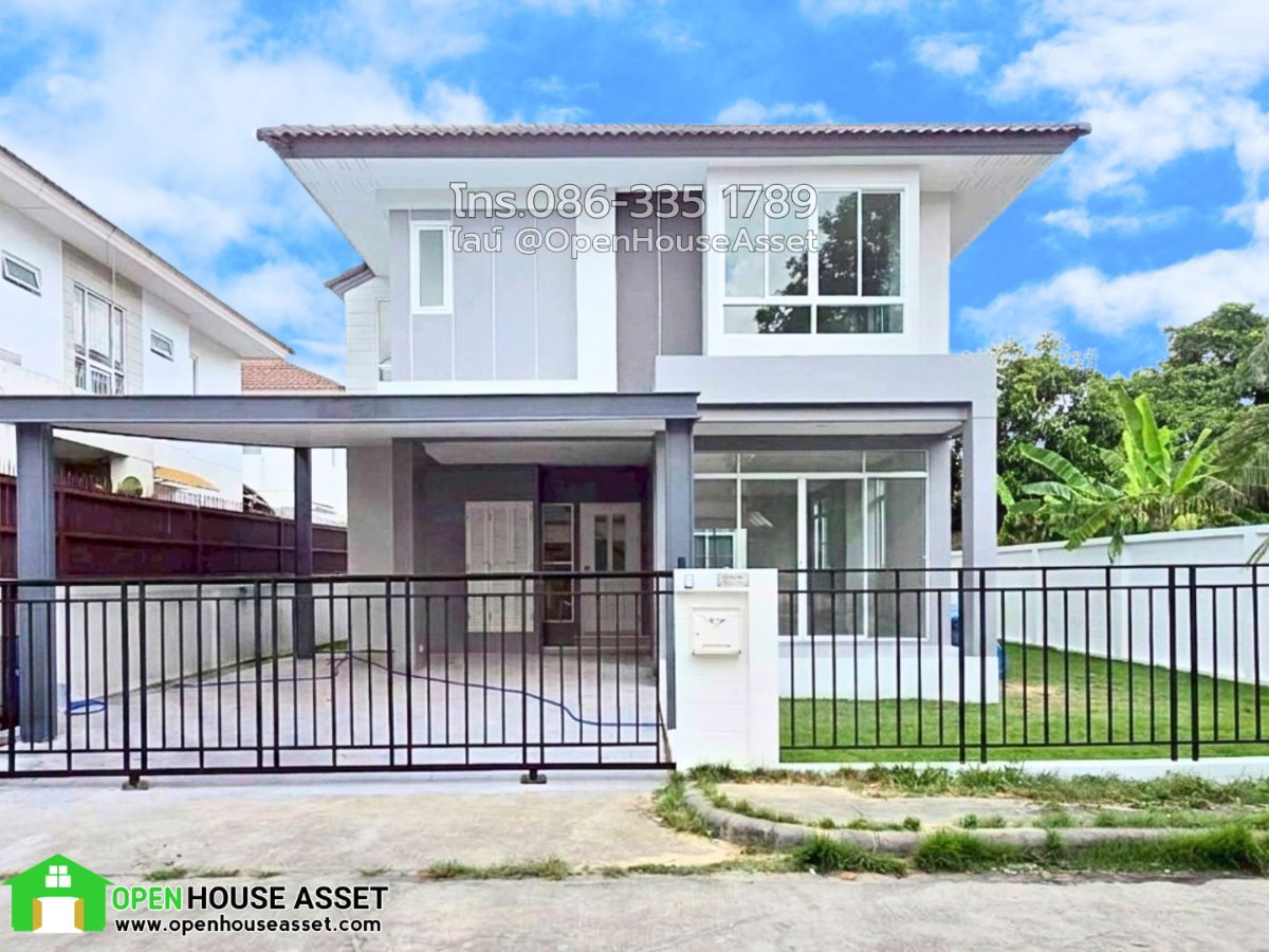 รูป สภาพป้ายแดงแกะกล่อง หน้าบ้านรับทรัพย์หันทางทิศใต้ ลมพัดเย็นสบายตลอดปี เทรนดี้ธารา รามคำแหง บ้านรีโนเวทใหม่ - รูปที่ 2/19
