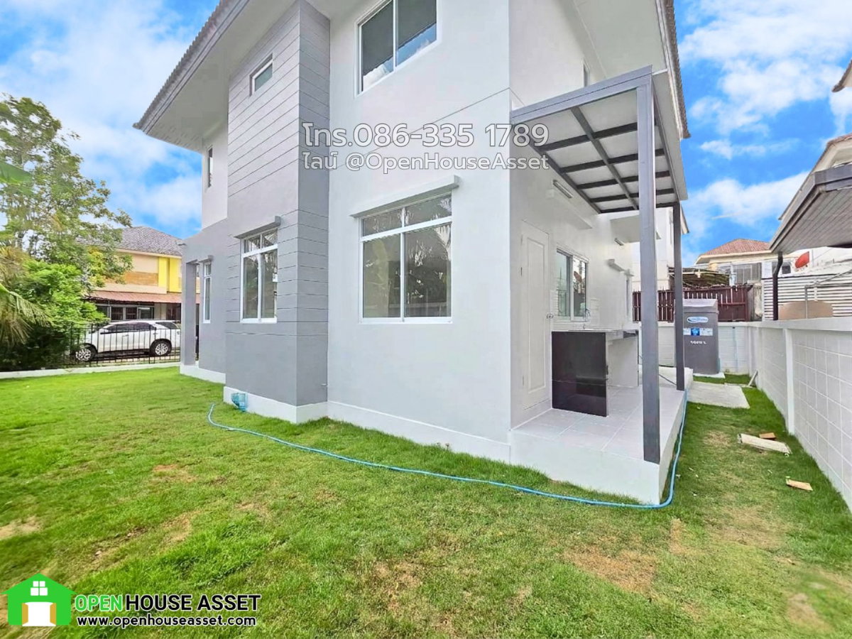 รูป สภาพป้ายแดงแกะกล่อง หน้าบ้านรับทรัพย์หันทางทิศใต้ ลมพัดเย็นสบายตลอดปี เทรนดี้ธารา รามคำแหง บ้านรีโนเวทใหม่ - รูปที่ 3/19