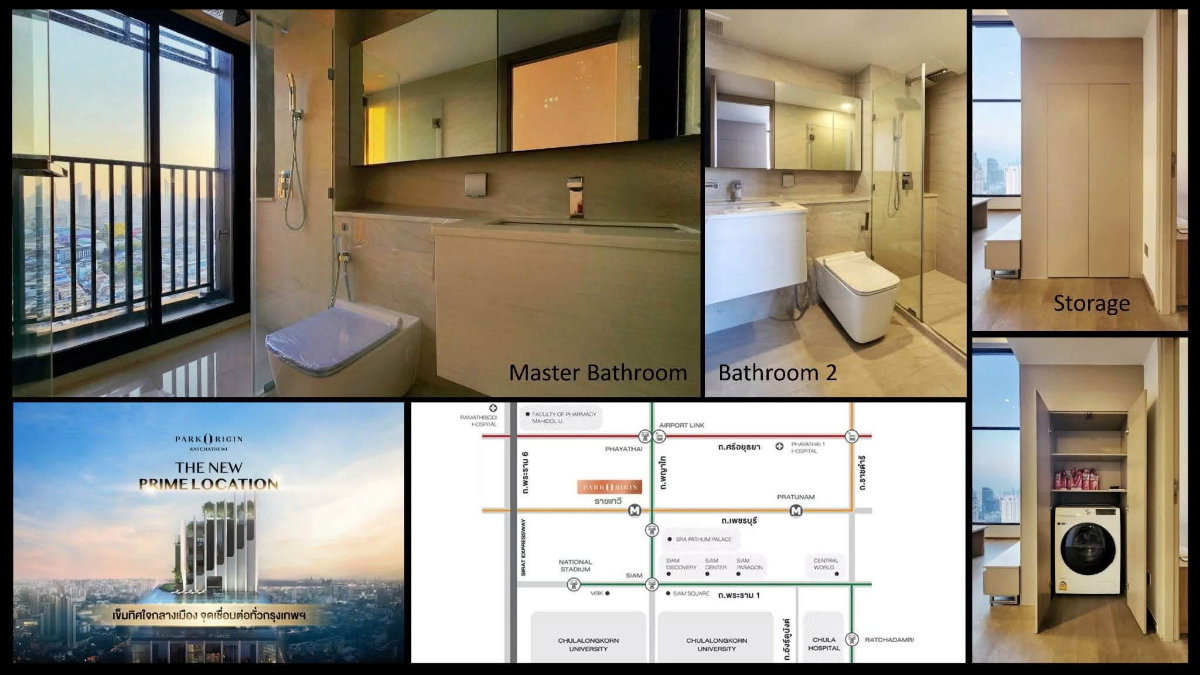 รูป ปล่อยเช่า Park Origin Ratchathewi Duplex ห้องสวย วิวเมืองเต็มตา - รูปที่ 3/6