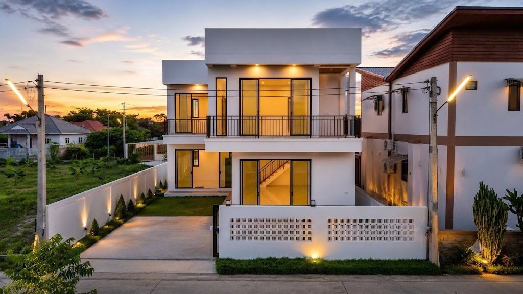 รูป บ้านเดี่ยวชะอำสร้างใหม่ สไตล์โมเดิร์น พร้อมเข้าอยู่ วิวภูเขา ใกล้ทะเล - รูปที่ 1/17