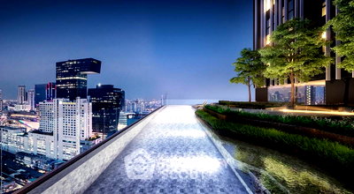 ขายคอนโด : คอนโด 1 ห้องนอน 45 ตร.ม. ชั้น 1 KnightsBridge Space พระราม 9 ใกล้ MRT พระราม 9 300 ม. (ID 3078649)