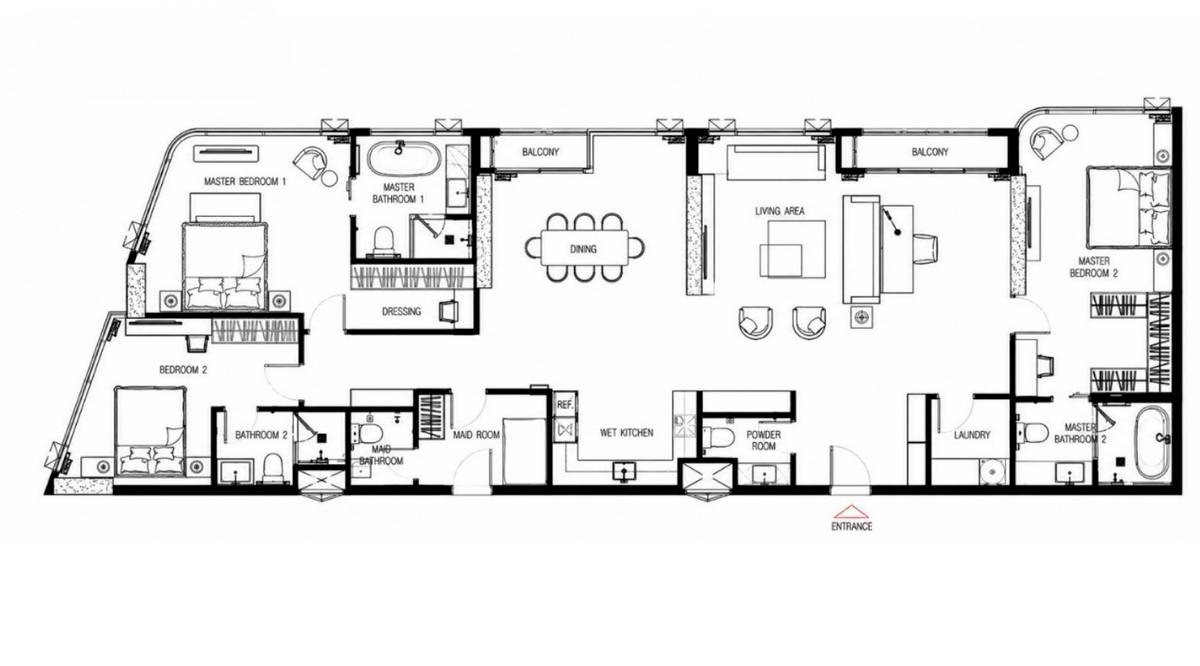 picture Pet-Friendly 3-BR 192 Sqm Muniq Phromphong, 100m to BTS Phrom Phong (ID 3057407) - 4/4