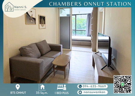 รูปภาพ 🛋️✨1 BED PLUS✨🛋️Chambers Onnut, Fully Furnished Near BTS Onnut Station