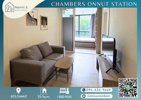 🛋️✨1 BED PLUS✨🛋️Chambers Onnut, Fully Furnished Near BTS Onnut Station